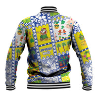 New Caledonia Christmas Baseball Jacket Festive Beach Vibes - Polynesian Pride