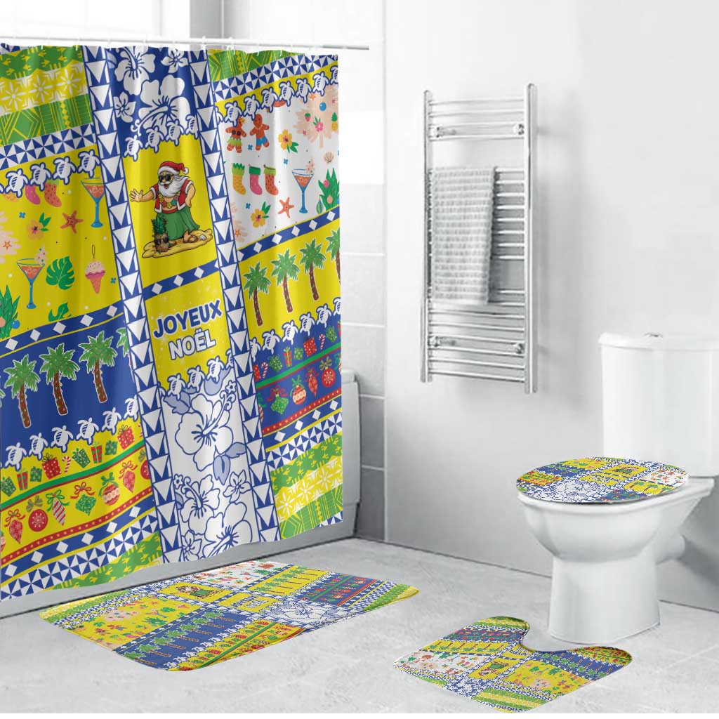 New Caledonia Christmas Bathroom Set Festive Beach Vibes - Polynesian Pride