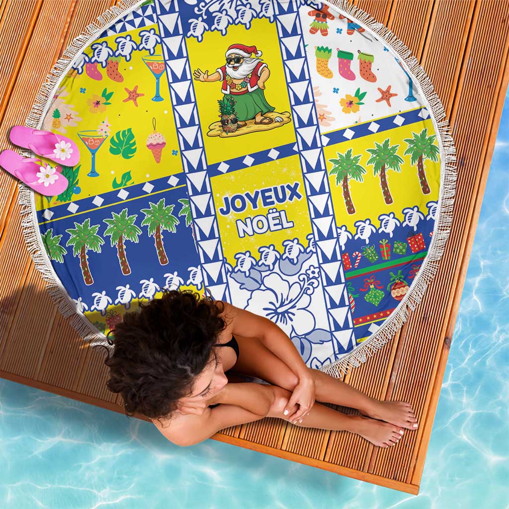 New Caledonia Christmas Beach Blanket Festive Beach Vibes - Polynesian Pride