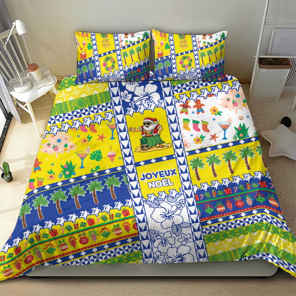 New Caledonia Christmas Bedding Set Festive Beach Vibes - Polynesian Pride