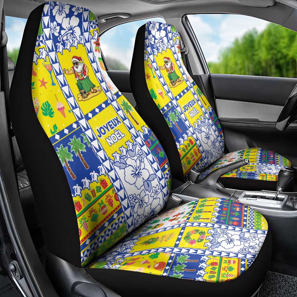 New Caledonia Christmas Car Seat Cover Festive Beach Vibes - Polynesian Pride