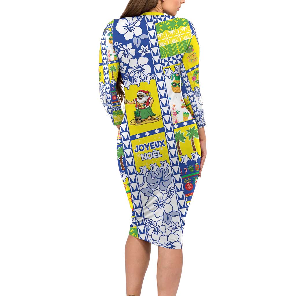 New Caledonia Christmas Family Matching Long Sleeve Bodycon Dress and Hawaiian Shirt Festive Beach Vibes - Polynesian Pride