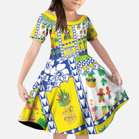 New Caledonia Christmas Family Matching Mermaid Dress and Hawaiian Shirt Festive Beach Vibes - Polynesian Pride