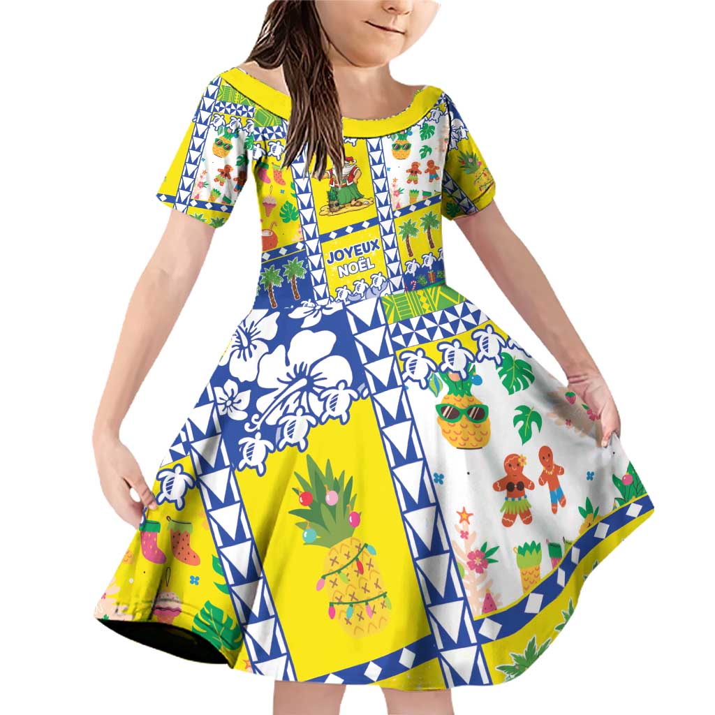 New Caledonia Christmas Family Matching Off Shoulder Short Dress and Hawaiian Shirt Festive Beach Vibes - Polynesian Pride