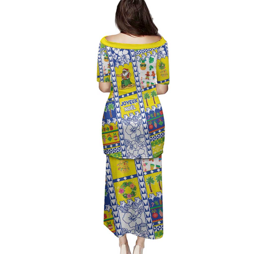 New Caledonia Christmas Family Matching Puletasi and Hawaiian Shirt Festive Beach Vibes - Polynesian Pride