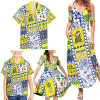 New Caledonia Christmas Family Matching Summer Maxi Dress and Hawaiian Shirt Festive Beach Vibes - Polynesian Pride