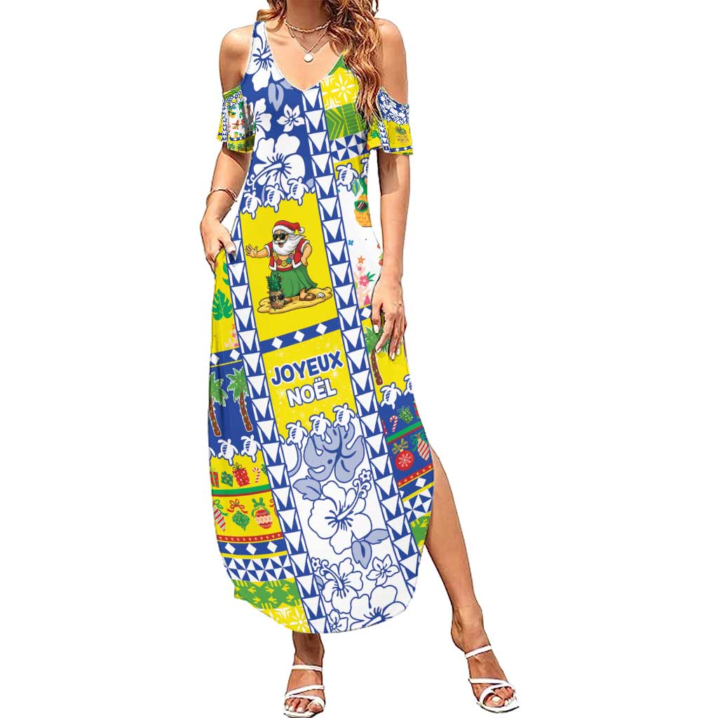 New Caledonia Christmas Family Matching Summer Maxi Dress and Hawaiian Shirt Festive Beach Vibes - Polynesian Pride