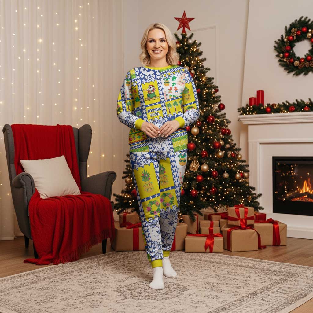New Caledonia Christmas Pajama Set Festive Beach Vibes - Polynesian Pride