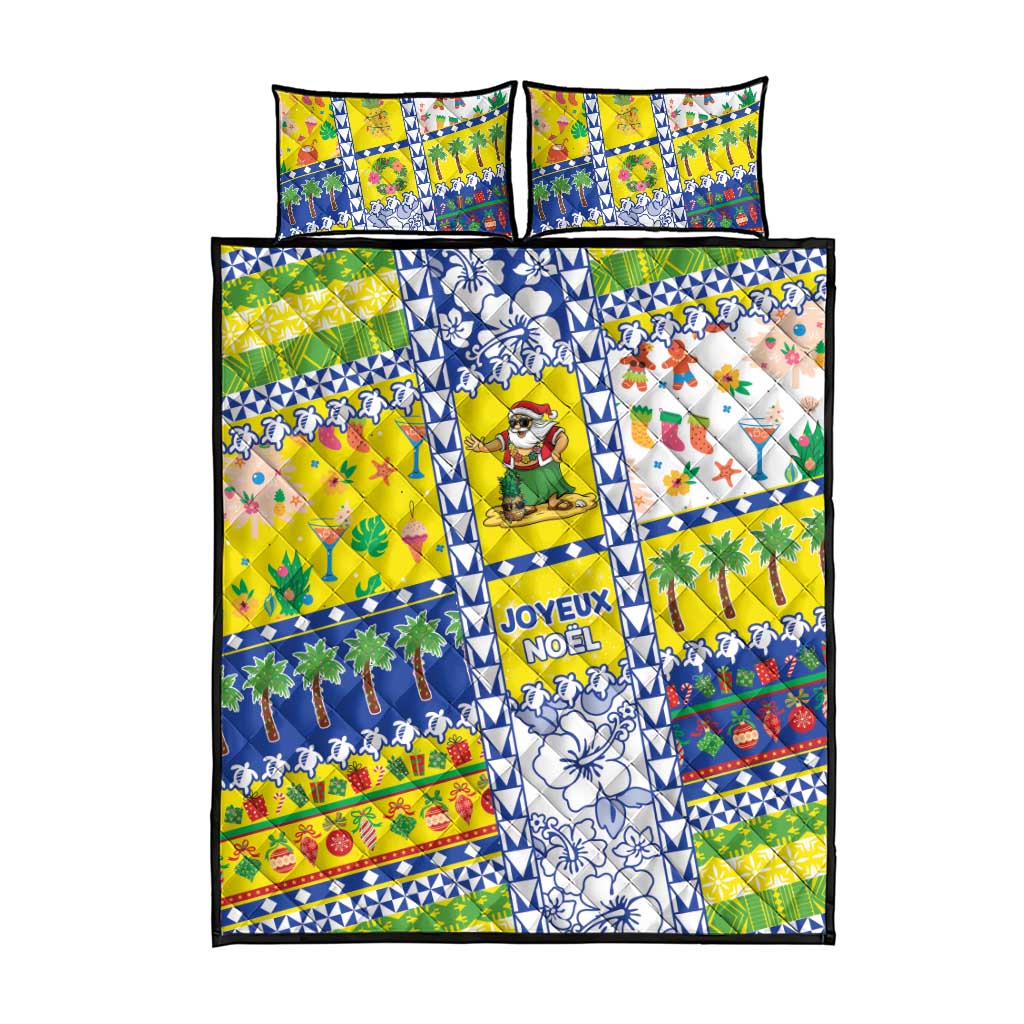 New Caledonia Christmas Quilt Bed Set Festive Beach Vibes - Polynesian Pride