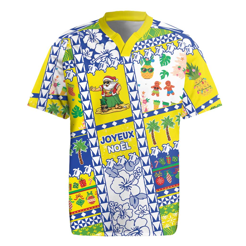 New Caledonia Christmas Rugby Jersey Festive Beach Vibes - Polynesian Pride