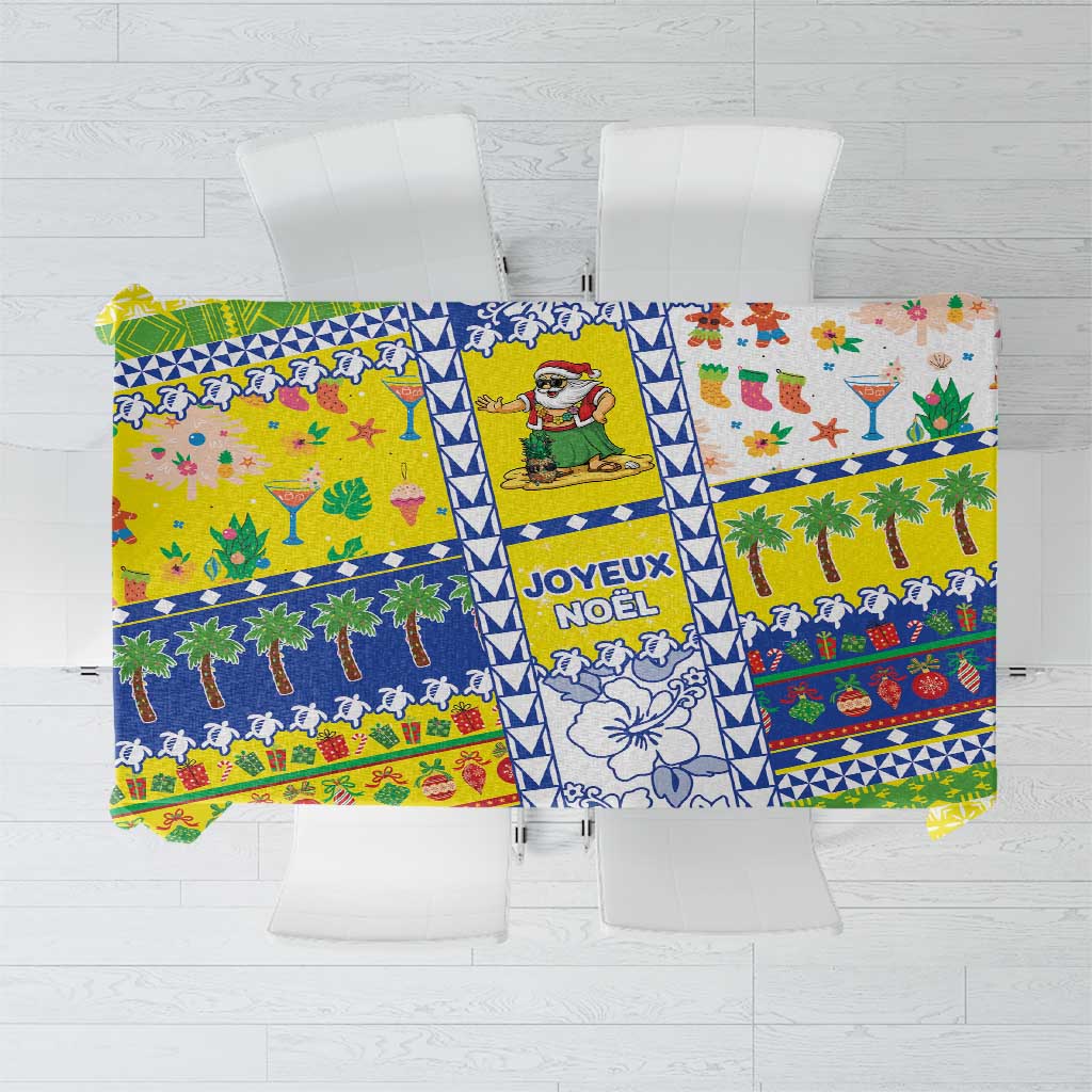 New Caledonia Christmas Tablecloth Festive Beach Vibes - Polynesian Pride