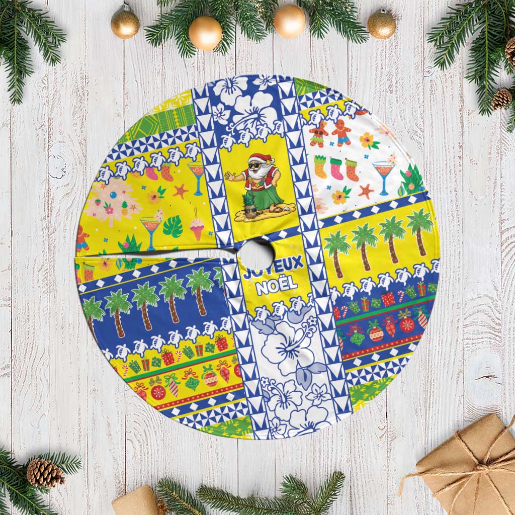 New Caledonia Christmas Tree Skirt Festive Beach Vibes - Polynesian Pride