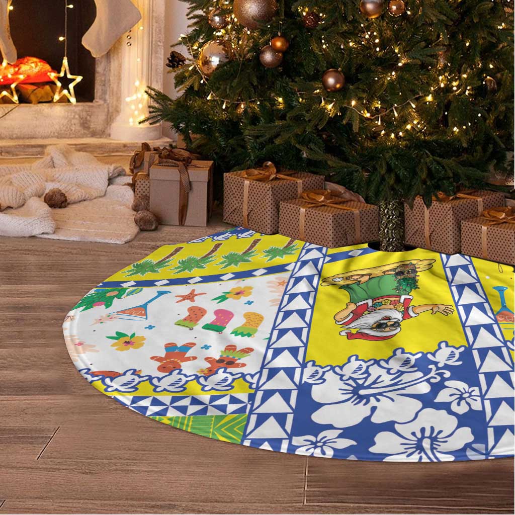 New Caledonia Christmas Tree Skirt Festive Beach Vibes - Polynesian Pride