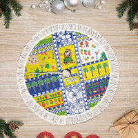 New Caledonia Christmas Tree Skirt Festive Beach Vibes - Polynesian Pride