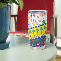 New Caledonia Christmas Tumbler Cup Festive Beach Vibes - Polynesian Pride