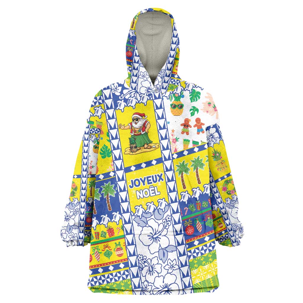 New Caledonia Christmas Wearable Blanket Hoodie Festive Beach Vibes - Polynesian Pride