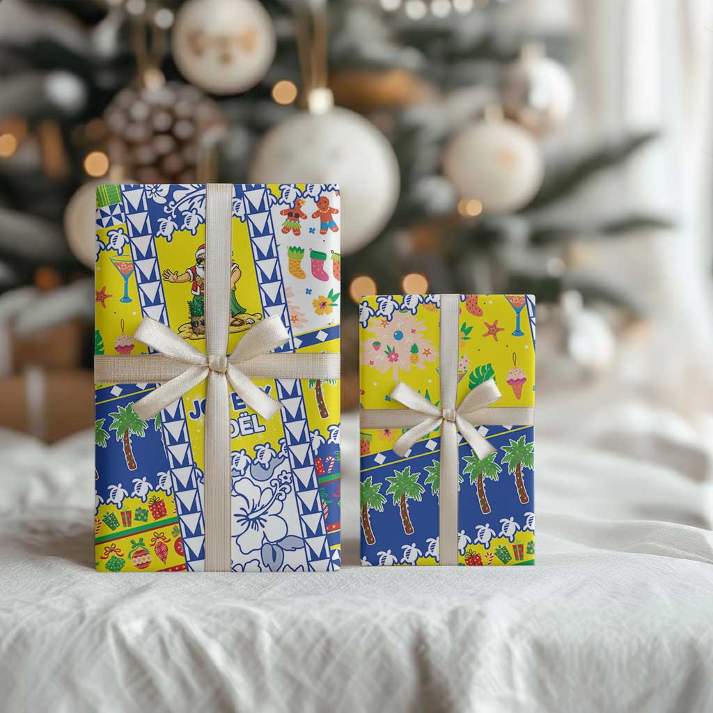 New Caledonia Christmas Wrapping Paper Festive Beach Vibes - Polynesian Pride