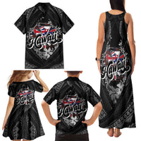 Hawaii November 28th Family Matching Tank Maxi Dress and Hawaiian Shirt Kanaka Maoli Tribal Pattern - Polynesian Pride