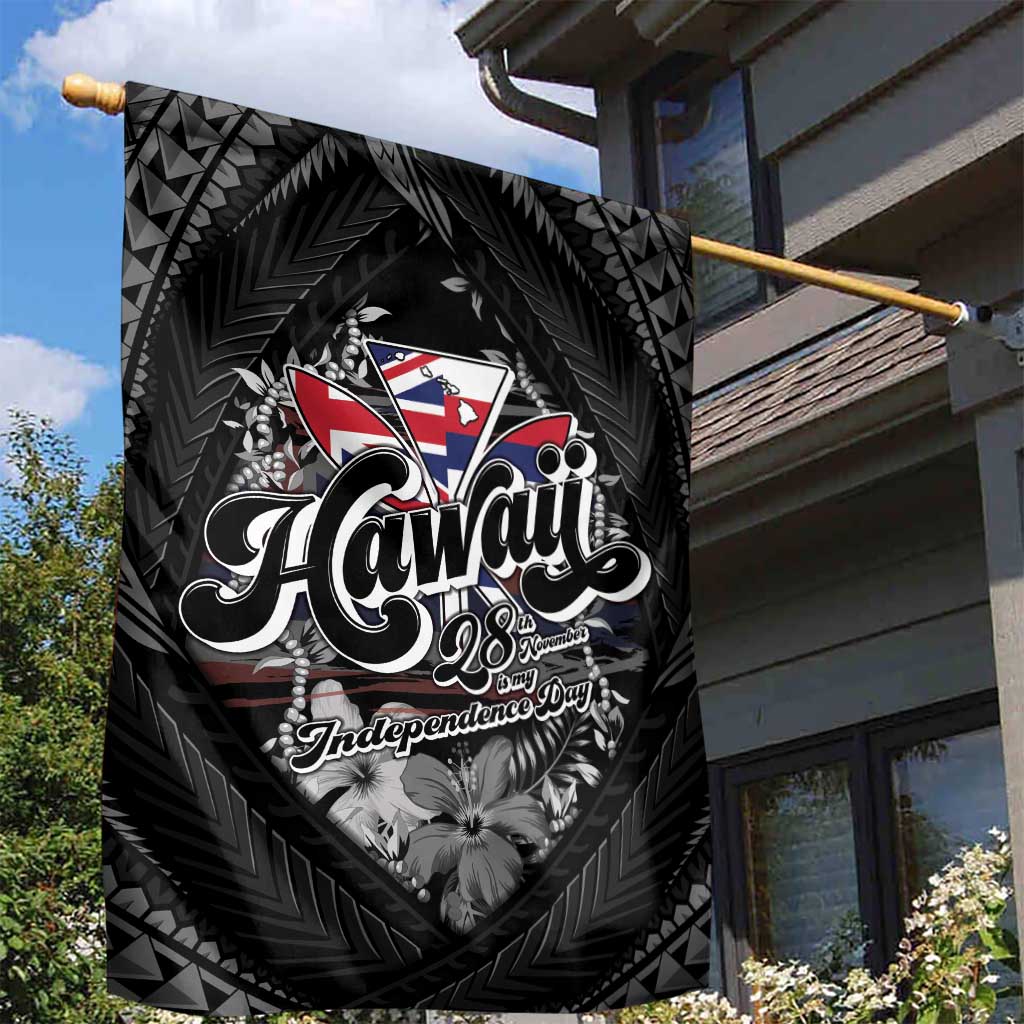 Hawaii November 28th Garden Flag Kanaka Maoli Tribal Pattern - Polynesian Pride