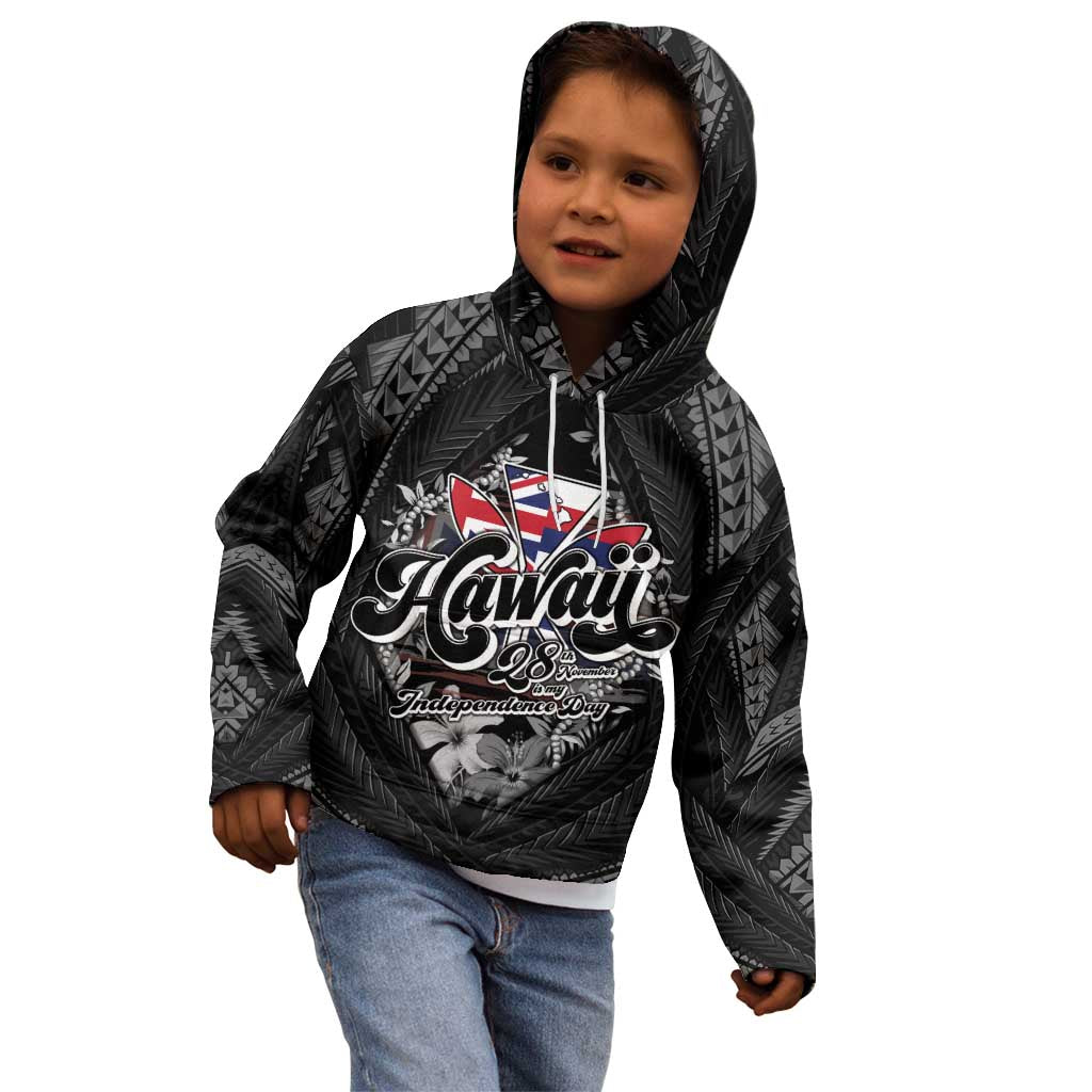 Hawaii November 28th Kid Hoodie Kanaka Maoli Tribal Pattern - Polynesian Pride