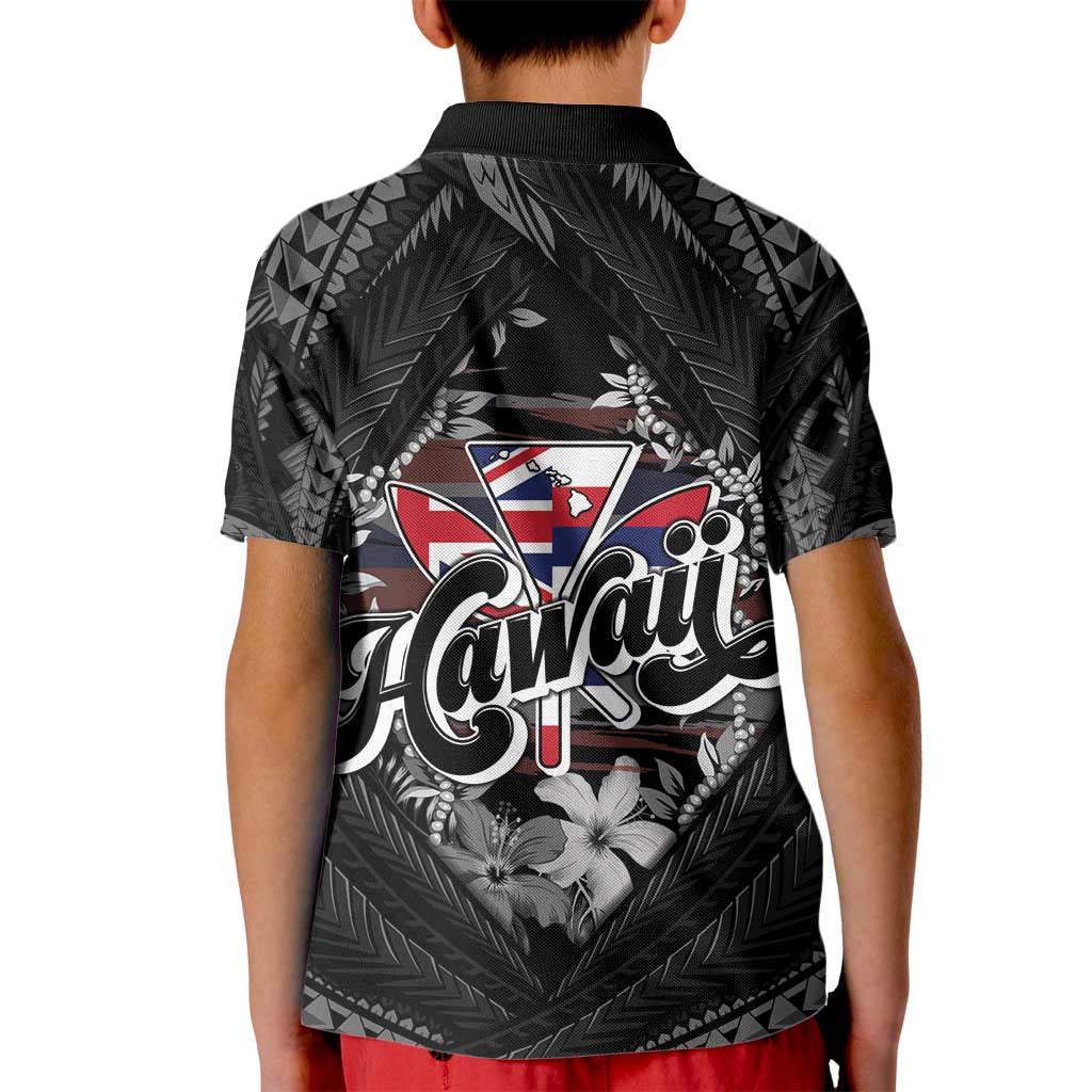 Hawaii November 28th Kid Polo Shirt Kanaka Maoli Tribal Pattern - Polynesian Pride