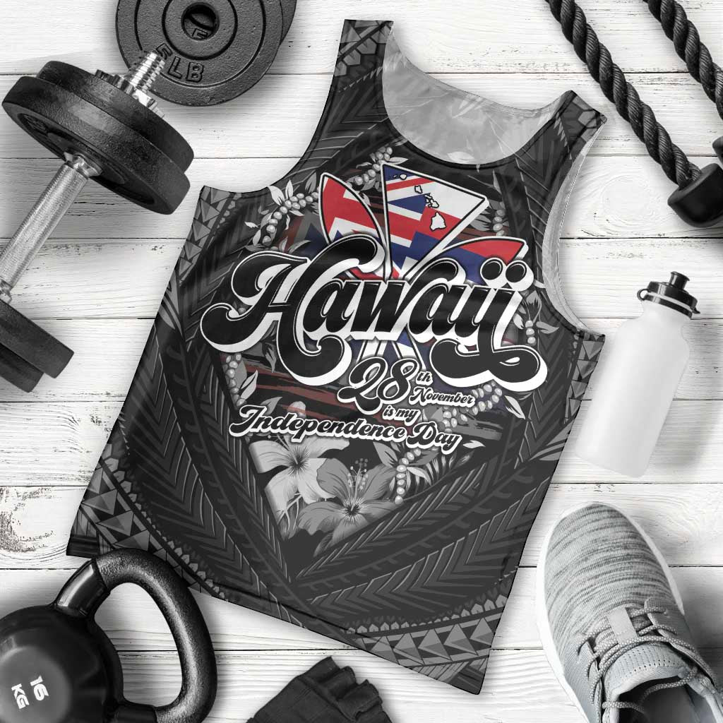 Hawaii November 28th Men Tank Top Kanaka Maoli Tribal Pattern - Polynesian Pride