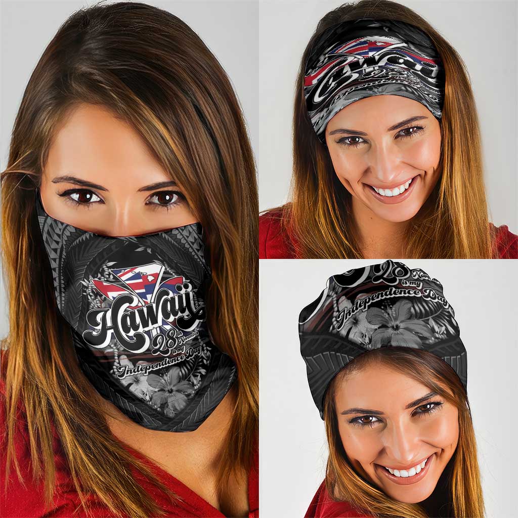 Hawaii November 28th Neck Gaiter Kanaka Maoli Tribal Pattern - Polynesian Pride