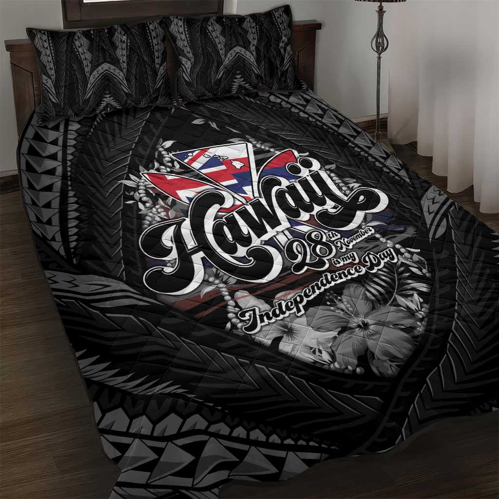 Hawaii November 28th Quilt Bed Set Kanaka Maoli Tribal Pattern - Polynesian Pride