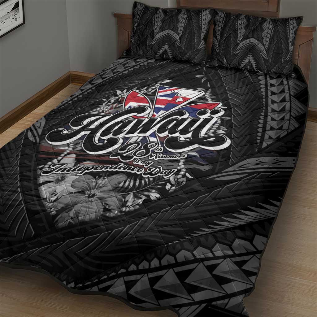 Hawaii November 28th Quilt Bed Set Kanaka Maoli Tribal Pattern - Polynesian Pride