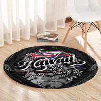 Hawaii November 28th Round Carpet Kanaka Maoli Tribal Pattern - Polynesian Pride