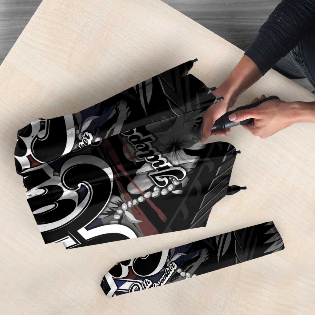 Hawaii November 28th Umbrella Kanaka Maoli Tribal Pattern - Polynesian Pride