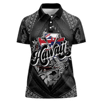 Hawaii November 28th Women Polo Shirt Kanaka Maoli Tribal Pattern - Polynesian Pride