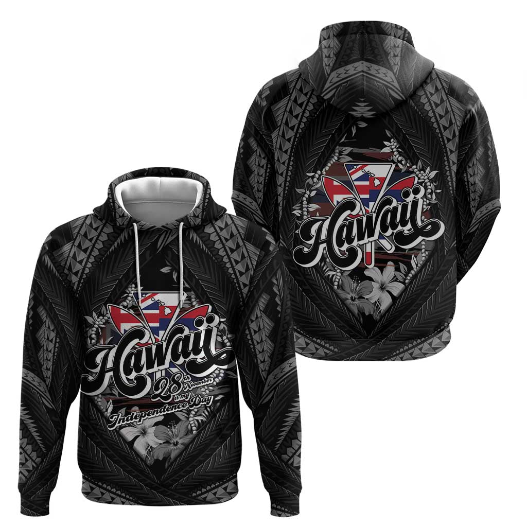 Hawaii November 28th Zip Hoodie Kanaka Maoli Tribal Pattern - Polynesian Pride