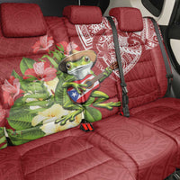 Puerto Rico Coqui Frog Back Car Seat Cover Tropical Flowers Polynesian Style - Polynesian Pride