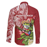 Puerto Rico Coqui Frog Family Matching Puletasi and Hawaiian Shirt Tropical Flowers Polynesian Style - Polynesian Pride