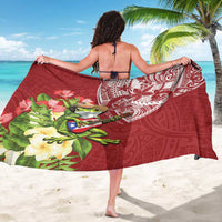 Puerto Rico Coqui Frog Sarong Tropical Flowers Polynesian Style - Polynesian Pride