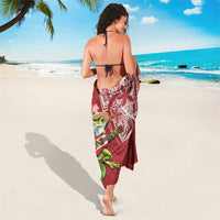 Puerto Rico Coqui Frog Sarong Tropical Flowers Polynesian Style - Polynesian Pride