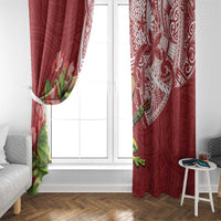 Puerto Rico Coqui Frog Window Curtain Tropical Flowers Polynesian Style - Polynesian Pride