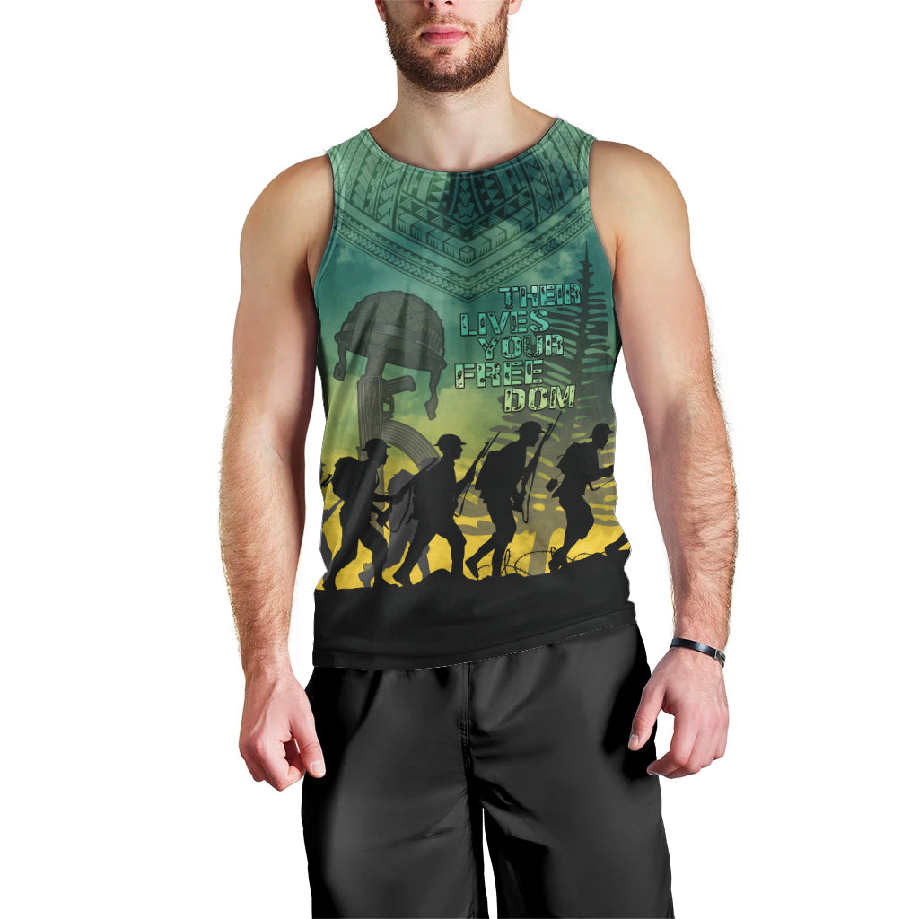 Norfolk Island ANZAC Day Men Tank Top Lest We Forget LT05 - Polynesian Pride