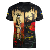 Tokelau ANZAC Day Women V Neck T Shirt Lest We Forget LT05 - Polynesian Pride