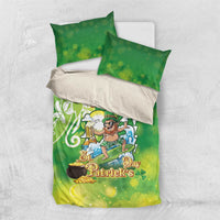 Hawaii Saint Patrick's Day Bedding Set Funny Surfing Leprechaun