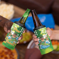 Hawaii Saint Patrick's Day 4 in 1 Can Cooler Tumbler Funny Surfing Leprechaun