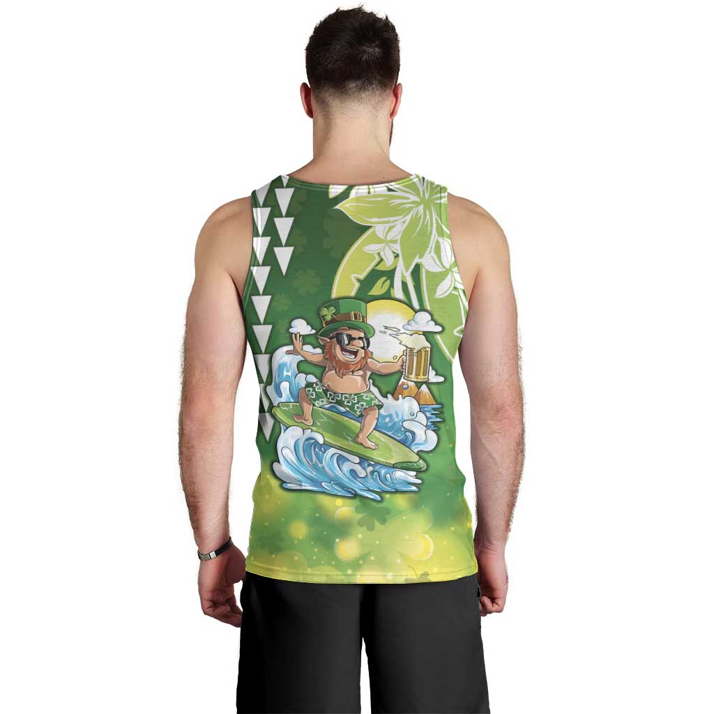 Hawaii Saint Patrick's Day Men Tank Top Funny Surfing Leprechaun