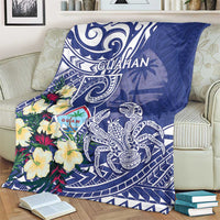 Hafa Adai Guam Blanket Latte Stone With Coconut Crab