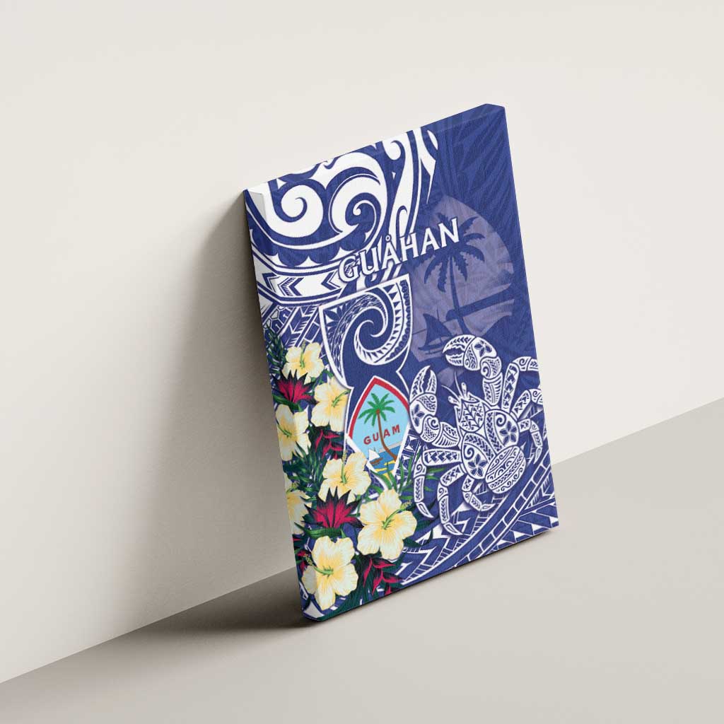 Hafa Adai Guam Canvas Wall Art Latte Stone With Coconut Crab