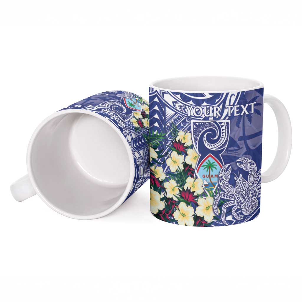 Personalised Hafa Adai Guam Ceramic Mug Latte Stone With Coconut Crab