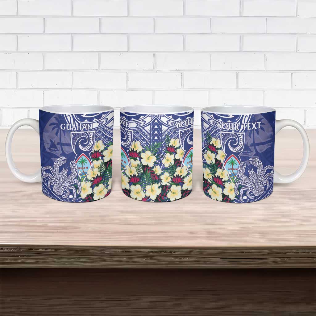 Personalised Hafa Adai Guam Ceramic Mug Latte Stone With Coconut Crab