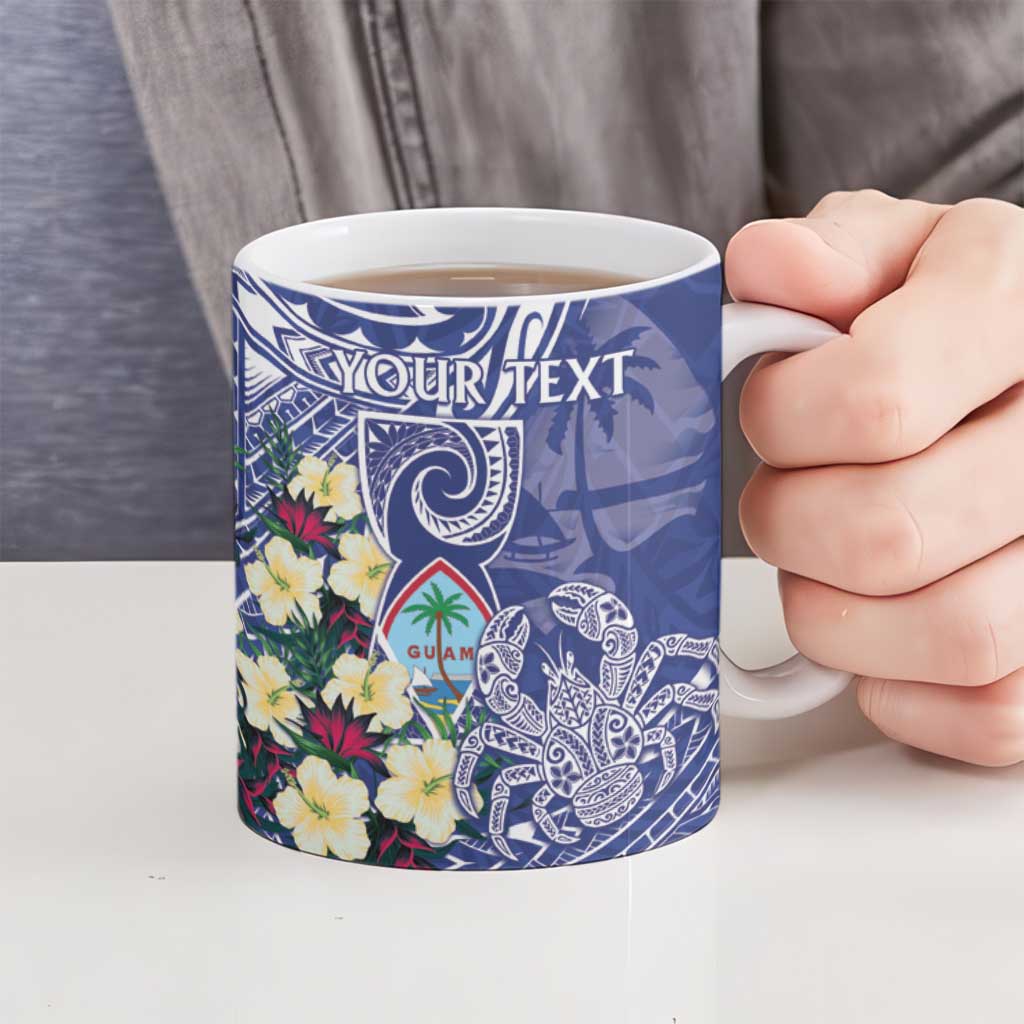 Personalised Hafa Adai Guam Ceramic Mug Latte Stone With Coconut Crab