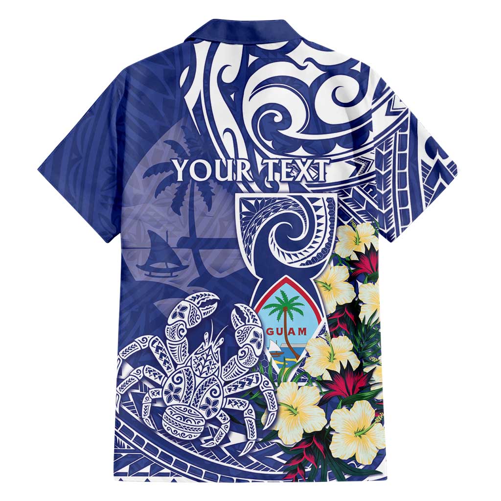 Personalised Hafa Adai Guam Family Matching Off Shoulder Short Dress and Hawaiian Shirt Latte Stone With Coconut Crab LT05 - Polynesian Pride