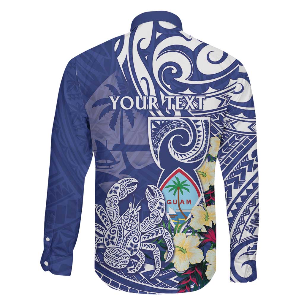 Personalised Hafa Adai Guam Family Matching Off Shoulder Short Dress and Hawaiian Shirt Latte Stone With Coconut Crab LT05 - Polynesian Pride